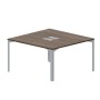 Ray RY2TL147 WNTI (Орех/Титан) Составной стол на 2 рабочих места, 2 металлических аутлета