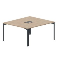 Ray RY2TL148 OWAN (Светлый дуб/Антрацит) Составной стол на 2 рабочих места, 2 металлических аутлета