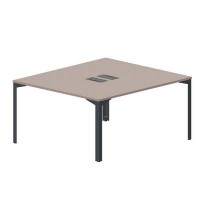 Ray RY2TL148 TRAN (Тортора/Антрацит) Составной стол на 2 рабочих места, 2 металлических аутлета