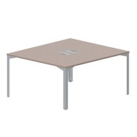 Ray RY2TL148 TRTI (Тортора/Титан) Составной стол на 2 рабочих места, 2 металлических аутлета