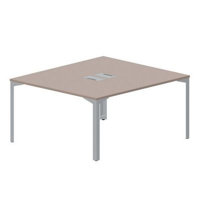 Ray RY2TL148 TRTI (Тортора/Титан) Составной стол на 2 рабочих места, 2 металлических аутлета