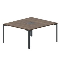 Ray RY2TL148 WNAN (Орех/Антрацит) Составной стол на 2 рабочих места, 2 металлических аутлета