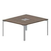Ray RY2TL148 WNTI (Орех/Титан) Составной стол на 2 рабочих места, 2 металлических аутлета