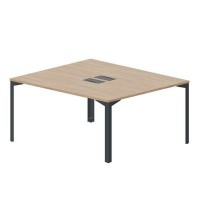 Ray RY2TL167 OWAN (Светлый дуб/Антрацит) Составной стол на 2 рабочих места, 2 металлических аутлета