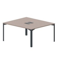 Ray RY2TL167 TRAN (Тортора/Антрацит) Составной стол на 2 рабочих места, 2 металлических аутлета