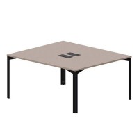 Ray RY2TL167 TRNR (Тортора/Черный) Составной стол на 2 рабочих места, 2 металлических аутлета