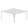 Ray RY2TL168 BLBL (Белый/Белый) Составной стол на 2 рабочих места, 2 металлических аутлета