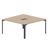 Ray RY2TL168 OWAN (Светлый дуб/Антрацит) Составной стол на 2 рабочих места, 2 металлических аутлета