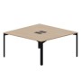 Ray RY2TL168 OWNR (Светлый дуб/Черный) Составной стол на 2 рабочих места, 2 металлических аутлета
