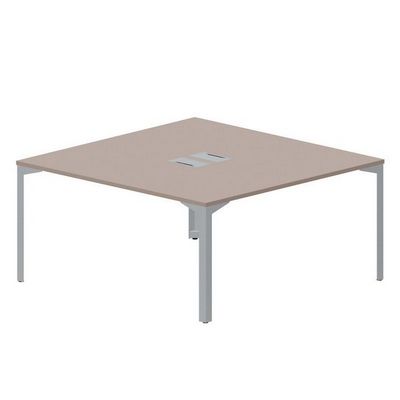 Ray RY2TL168 TRTI (Тортора/Титан) Составной стол на 2 рабочих места, 2 металлических аутлета
