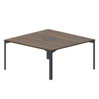 Ray RY2TL168 WNAN (Орех/Антрацит) Составной стол на 2 рабочих места, 2 металлических аутлета