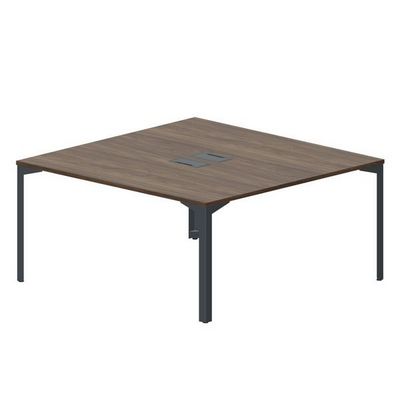 Ray RY2TL168 WNAN (Орех/Антрацит) Составной стол на 2 рабочих места, 2 металлических аутлета