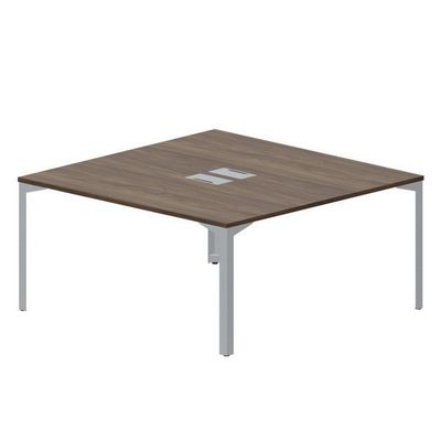 Ray RY2TL168 WNTI (Орех/Титан) Составной стол на 2 рабочих места, 2 металлических аутлета