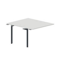 Ray RY2TPG127 BLAN (Белый/Антрацит) Приставной стол на 2 рабочих места, 4 громмета