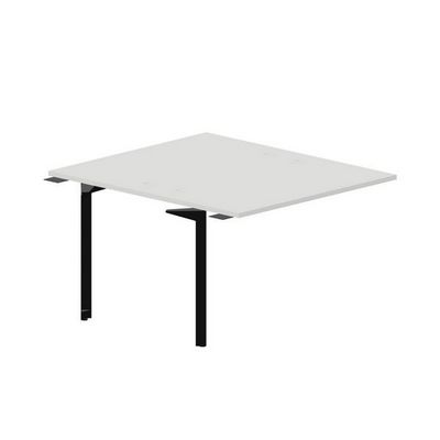 Ray RY2TPG127 BLNR (Белый/Черный) Приставной стол на 2 рабочих места, 4 громмета