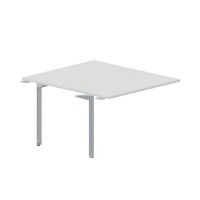 Ray RY2TPG127 BLTI (Белый/Титан) Приставной стол на 2 рабочих места, 4 громмета
