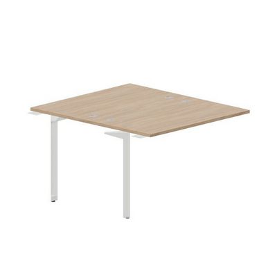 Ray RY2TPG127 OWBL (Светлый дуб/Белый) Приставной стол на 2 рабочих места, 4 громмета