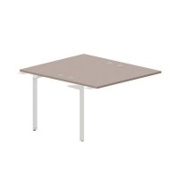 Ray RY2TPG127 TRBL (Тортора/Белый) Приставной стол на 2 рабочих места, 4 громмета