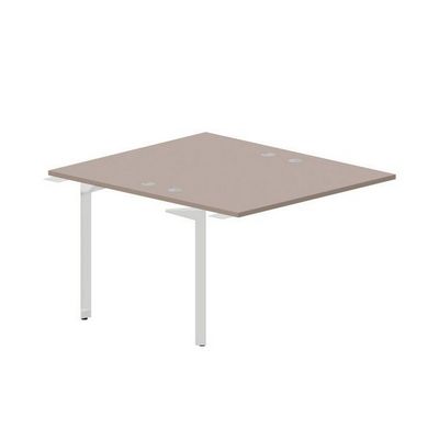 Ray RY2TPG127 TRBL (Тортора/Белый) Приставной стол на 2 рабочих места, 4 громмета