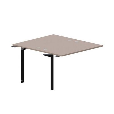 Ray RY2TPG127 TRNR (Тортора/Черный) Приставной стол на 2 рабочих места, 4 громмета