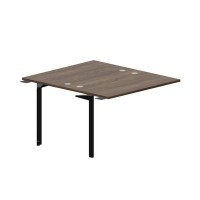 Ray RY2TPG127 WNNR (Орех/Черный) Приставной стол на 2 рабочих места, 4 громмета