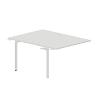 Ray RY2TPG128 BLBL (Белый/Белый) Приставной стол на 2 рабочих места, 4 громмета