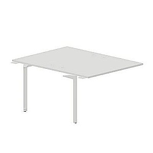 Рэй RY2TPG128 BLBL (Белый/Белый) Приставной стол на 2 рабочих места, 4 громмета