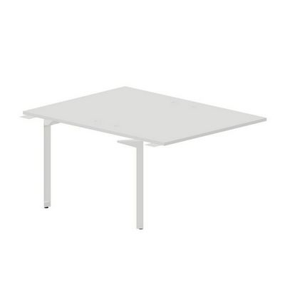 Ray RY2TPG128 BLBL (Белый/Белый) Приставной стол на 2 рабочих места, 4 громмета