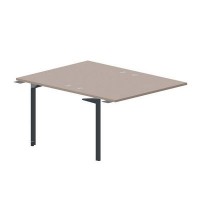 Ray RY2TPG128 TRAN (Тортора/Антрацит) Приставной стол на 2 рабочих места, 4 громмета