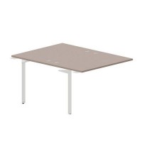 Ray RY2TPG128 TRBL (Тортора/Белый) Приставной стол на 2 рабочих места, 4 громмета