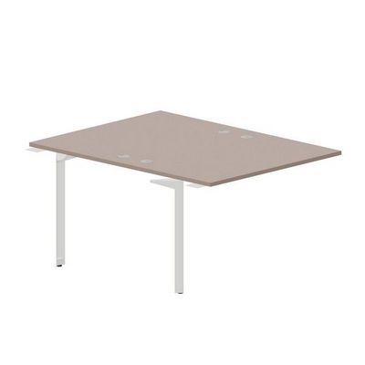 Ray RY2TPG128 TRBL (Тортора/Белый) Приставной стол на 2 рабочих места, 4 громмета