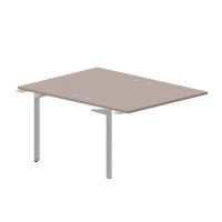 Ray RY2TPG128 TRTI (Тортора/Титан) Приставной стол на 2 рабочих места, 4 громмета