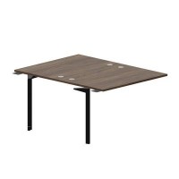 Ray RY2TPG128 WNNR (Орех/Черный) Приставной стол на 2 рабочих места, 4 громмета