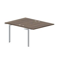 Ray RY2TPG128 WNTI (Орех/Титан) Приставной стол на 2 рабочих места, 4 громмета