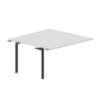 Ray RY2TPG147 BLAN (Белый/Антрацит) Приставной стол на 2 рабочих места, 4 громмета