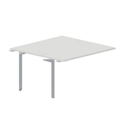 Ray RY2TPG147 BLTI (Белый/Титан) Приставной стол на 2 рабочих места, 4 громмета