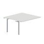 Ray RY2TPG147 BLTI (Белый/Титан) Приставной стол на 2 рабочих места, 4 громмета