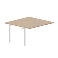 Ray RY2TPG147 OWBL (Светлый дуб/Белый) Приставной стол на 2 рабочих места, 4 громмета