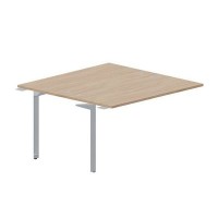 Ray RY2TPG147 OWTI (Светлый дуб/Титан) Приставной стол на 2 рабочих места, 4 громмета