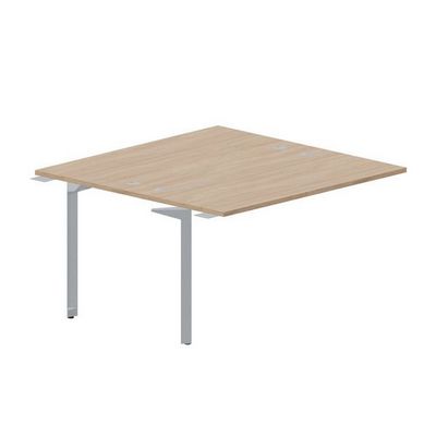 Ray RY2TPG147 OWTI (Светлый дуб/Титан) Приставной стол на 2 рабочих места, 4 громмета