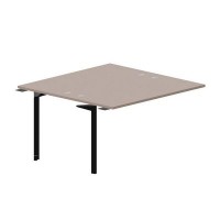 Ray RY2TPG147 TRNR (Тортора/Черный) Приставной стол на 2 рабочих места, 4 громмета