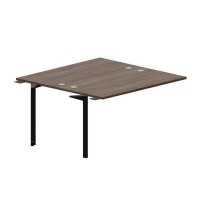 Ray RY2TPG147 WNNR (Орех/Черный) Приставной стол на 2 рабочих места, 4 громмета