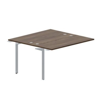 Ray RY2TPG147 WNTI (Орех/Титан) Приставной стол на 2 рабочих места, 4 громмета