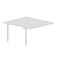 Ray RY2TPG148 BLBL (Белый/Белый) Приставной стол на 2 рабочих места, 4 громмета