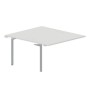 Ray RY2TPG148 BLTI (Белый/Титан) Приставной стол на 2 рабочих места, 4 громмета
