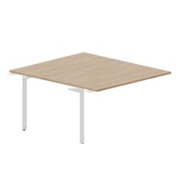 Ray RY2TPG148 OWBL (Светлый дуб/Белый) Приставной стол на 2 рабочих места, 4 громмета