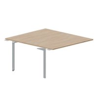 Ray RY2TPG148 OWTI (Светлый дуб/Титан) Приставной стол на 2 рабочих места, 4 громмета