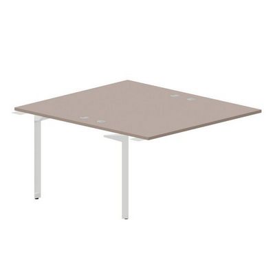 Ray RY2TPG148 TRBL (Тортора/Белый) Приставной стол на 2 рабочих места, 4 громмета