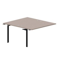 Ray RY2TPG148 TRNR (Тортора/Черный) Приставной стол на 2 рабочих места, 4 громмета