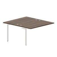 Ray RY2TPG148 WNBL (Орех/Белый) Приставной стол на 2 рабочих места, 4 громмета